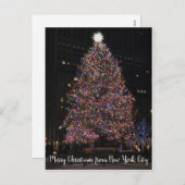 New York 2018 Rockefeller Center kerstboom Feestdagenkaart (Voorkant / Achterkant)