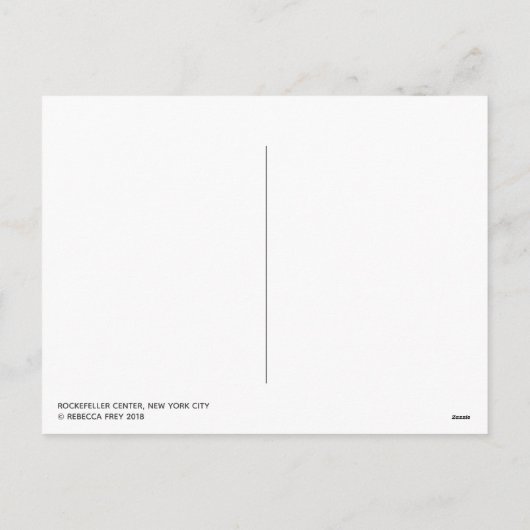 New York 2018 Rockefeller Center kerstboom Feestdagenkaart (Achterkant)