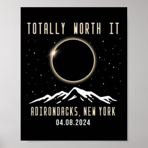 New York 2024 Totale zonsverduistering 1 Poster