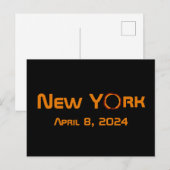New York 2024 totale zonsverduistering Briefkaart (Voorkant / Achterkant)