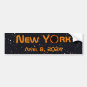New York 2024 totale zonsverduistering Bumpersticker (Voorkant)