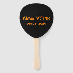 New York 2024 totale zonsverduistering Handwaaier