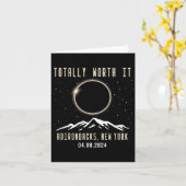 New York 2024 totale zonsverduistering Kaart (Gele Bloem)