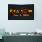 New York 2024 totale zonsverduistering Spandoek (Beurs)