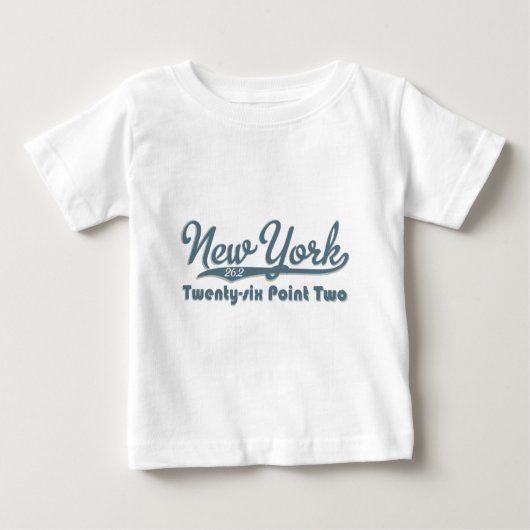 New York 26.2 Blue Marathon Baby T-shirt (Voorkant)