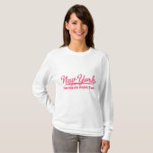 New York 26.2 Roze Marathon Hoodie T-shirt (Voorkant volledig)