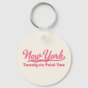 New York 26.2 Roze Maratrhon Sleutelhanger