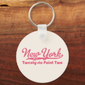 New York 26.2 Roze Maratrhon Sleutelhanger (Voorkant)