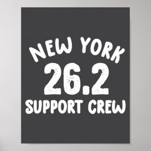 New York 26 2 Suprt Crew Marathon Hardloop Kleding Poster