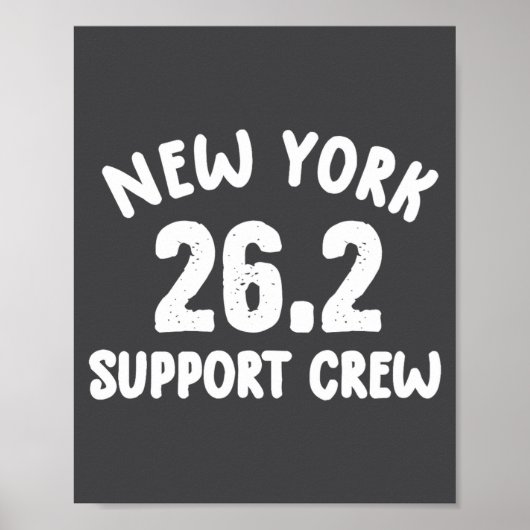 New York 26 2 Suprt Crew Marathon Hardloop Kleding Poster (Voorkant)