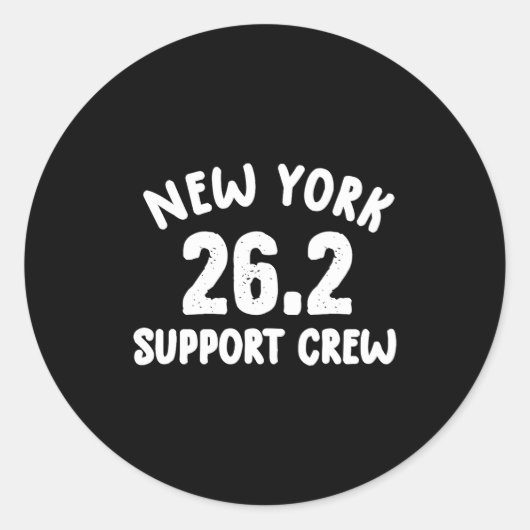 New York 26 2 Suprt Crew Marathon Hardloop Kleding Ronde Sticker (Voorkant)