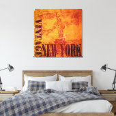  New York #2 - Gewikkeld Canvas Afdruk (Insitu (Slaapkamer))