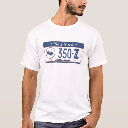 New York 350Z Enthusiast License Bord T-shirt (Voorkant)