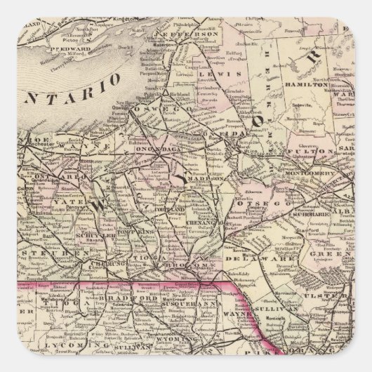 New York 35 Vierkante Sticker (Voorkant)