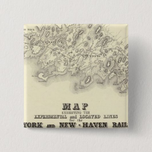 New York 39 Vierkante Button 5,1 Cm (Voorkant)
