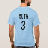 NEW YORK #3 MANNEN CHAMPION 3/4 SLEEVE RAGLAN T-SHIRT (Achterkant)