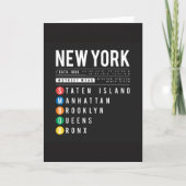 New York 5 Boroughs Bedankkaart (Voorkant)