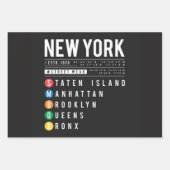 New York 5 Boroughs Inpakpapier Vel (Voorkant 2)