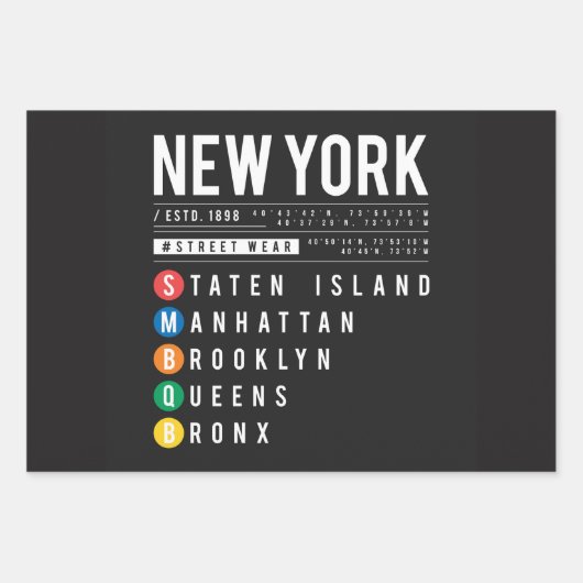 New York 5 Boroughs Inpakpapier Vel (Voorkant 2)