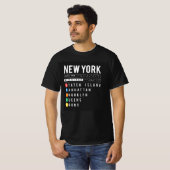New York 5 Boroughs T-shirt (Voorkant volledig)