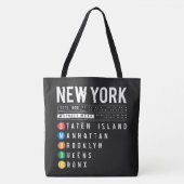 New York 5 Boroughs Tote Bag (Voorkant)