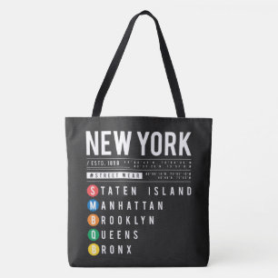 New York 5 Boroughs Tote Bag