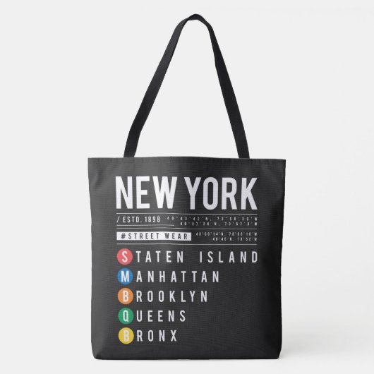 New York 5 Boroughs Tote Bag (Voorkant)