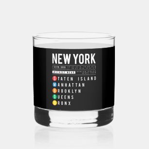 New York 5 Boroughs Whisky Glas