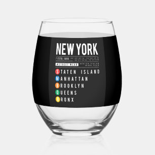 New York 5 wijken Wijnglas Zonder Voet