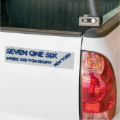 New York 716 netnummer. Bumpersticker (Op Truck)