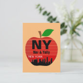 New York Aangepaste Namen De Grote Appel Briefkaart (Staand voorkant)