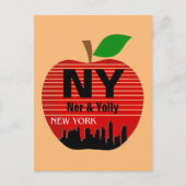 New York Aangepaste Namen De Grote Appel Briefkaart (Voorkant)