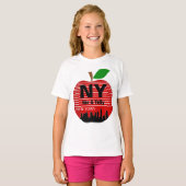 New York Aangepaste Namen De Grote Appel T-shirt (Voorkant volledig)