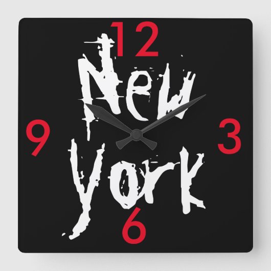 New York Acrylic Wall klok (Voorkant)