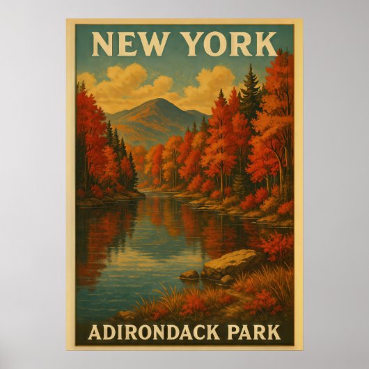 New York Adirondack Park V01 Poster (Voorkant)