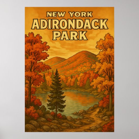 New York Adirondack Park V02 Poster (Voorkant)