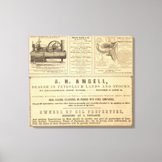 New York Advertisements Canvas Afdruk (Voorkant)