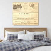 New York Advertisements Canvas Afdruk (Insitu (Slaapkamer))