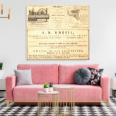 New York Advertisements Canvas Afdruk (Insitu (Woonkamer))