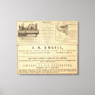 New York Advertisements Canvas Afdruk