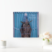 New York afbeelding voor Square Wall Clock Vierkante Klok (Huis)