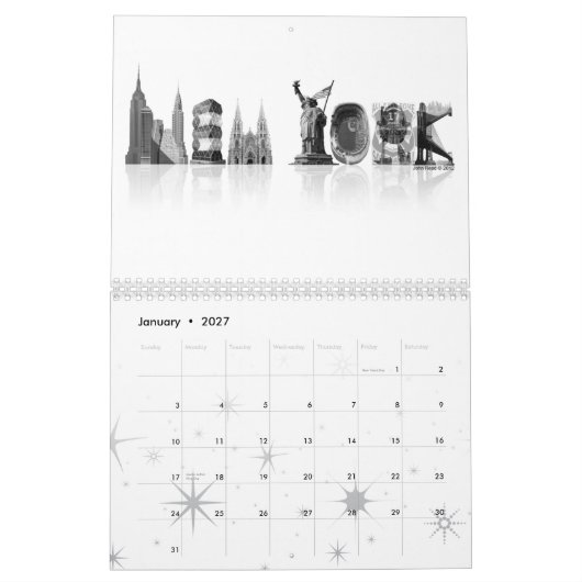 New York Agenda Kalender (Jan 2027)