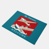 New York Airports,  1936 Travel Poster Vs2 Deurmat (Schuin)