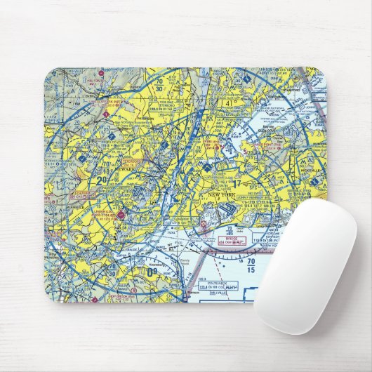 New York Airspace Mousepad Muismat (Met muis)