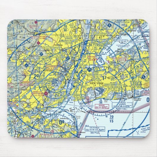 New York Airspace Mousepad Muismat (Voorkant)
