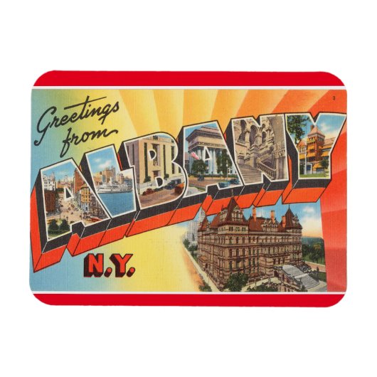 New York, Albany Magnet Magneet (Horizontaal)