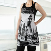New York All-Over Print Schort