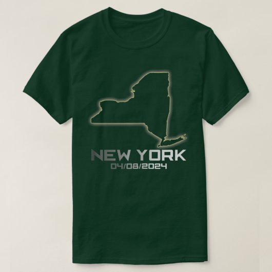 New York America Astronomy otal Solar Eclipse 2024 T-shirt (Design voorkant)
