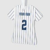 New York American Baseball Jersey Ornament (voorkant)