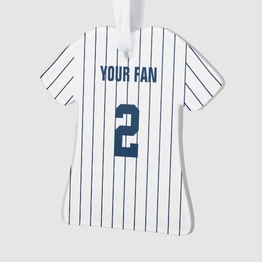 New York American Baseball Jersey Ornament (voorkant)